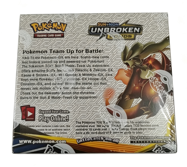 2019 English Pokemon Sun & Moon Unbroken Bonds Booster Box- Factory Sealed